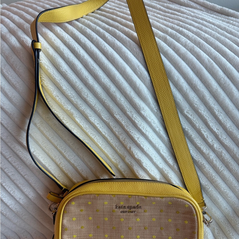 Kate Spade Yellow Polka Dot Crossbody Bag